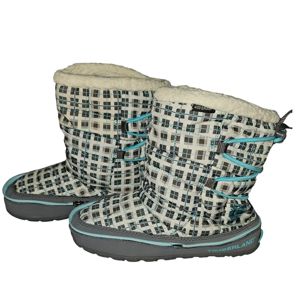 Timberland Snow Boots US 6 Plaid Waterproof PrimaLoft 400g Packable Winter‎ Camp